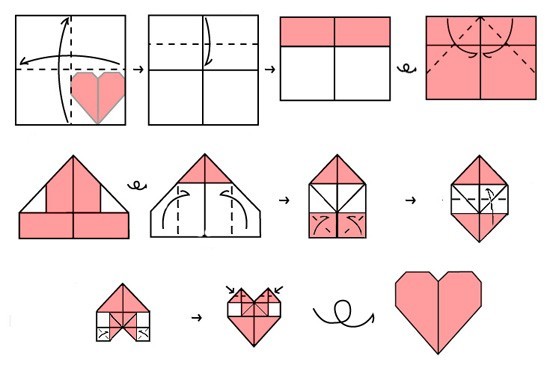 Смотреть видео как сделать оригами сердце