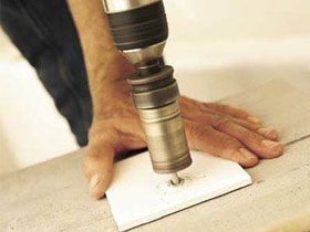 Как сделать отверстие в керамической плитке, фото