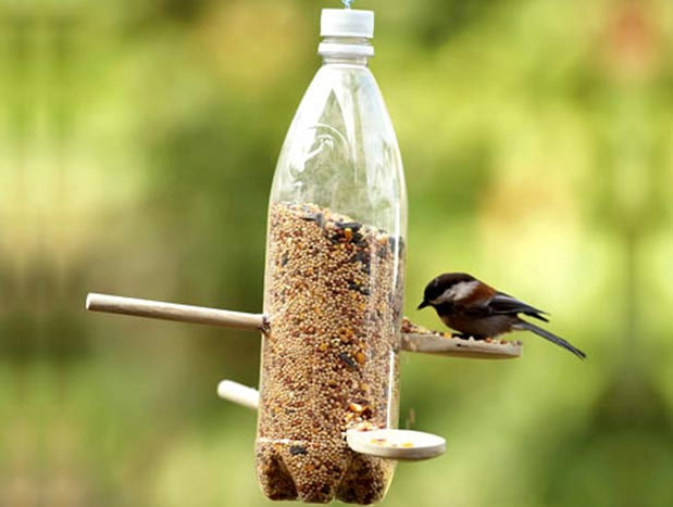 Отпугиватель птиц для сада своими руками из пластиковых бутылок фото пошагово